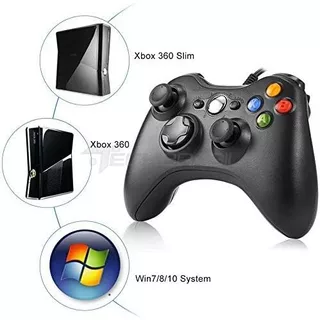 Controle Usb Com Fio Para Computador Notebook Preto