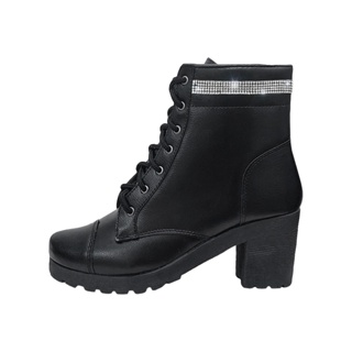 Bota Feminina Coturno Com Detalhe Em Strass Ref. 20/133