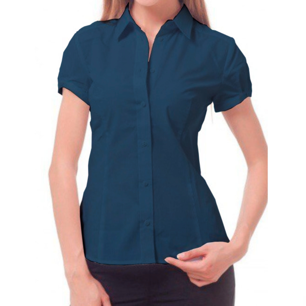 Blusa Social Feminina Manga Curta Camisa Social Feminina Uniforme