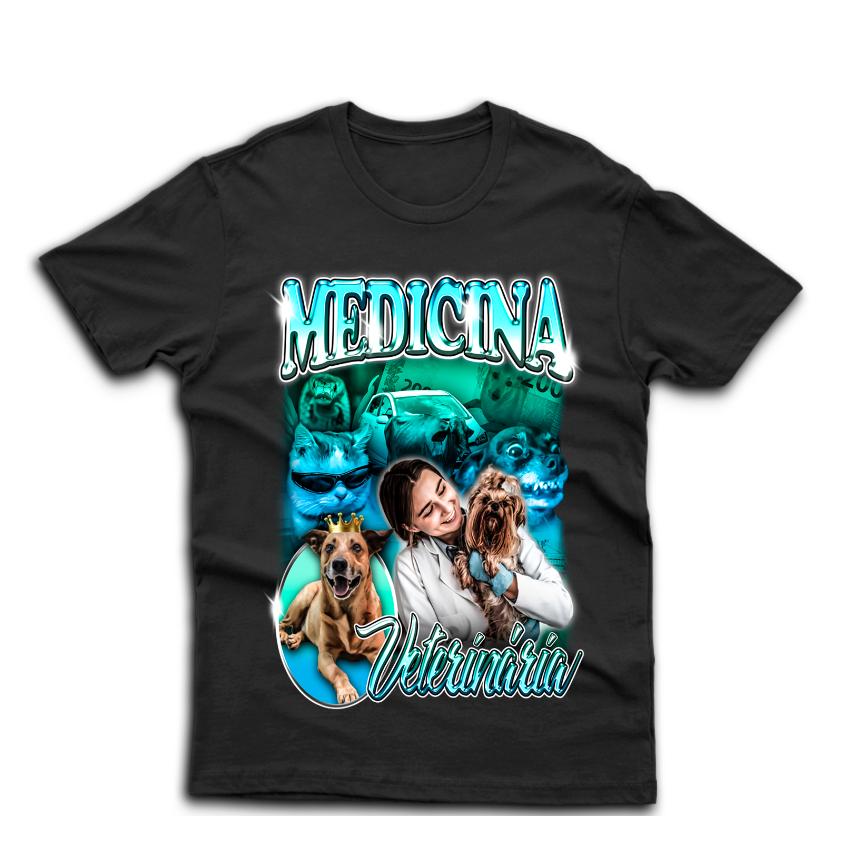 Camiseta Camisa- Meme Medicina Veterinária