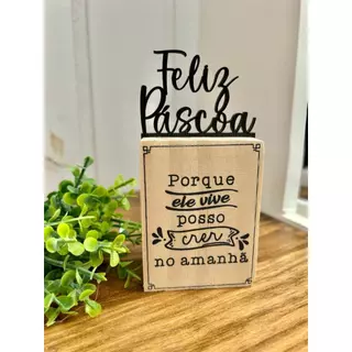Totem Feliz Páscoa e Coelho em Oferta na Shopee