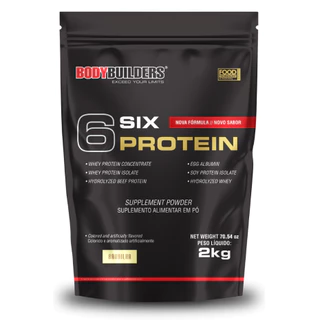 Whey Protein Concentrado 6 Six Protein 2kg Para Ganho de Massa Muscular Magra Bodybuilders