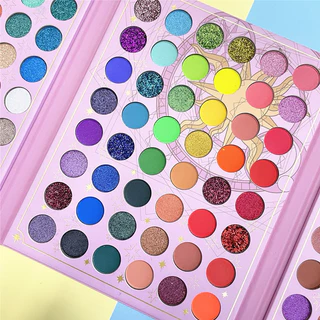 Paleta De Sombra De Olho Em 96 Cores Perolada / Fosca / Com Glitter / Longa Duração HGF