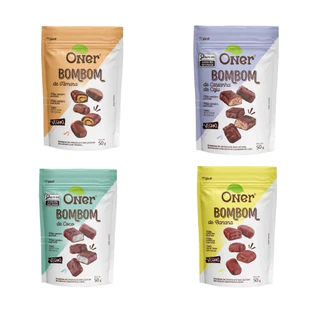 Bombom Oner Zero Adição de Açucar Vegano C/ 4 Sabores de 50 gr