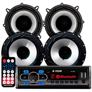 Kit Som Automotivo Player Bluetooth Falante 6 + 5 Pol