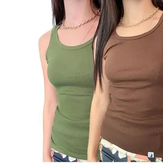Kit 2 Regatas Femininas de Ribana Blogueirinha Cores Sortidas