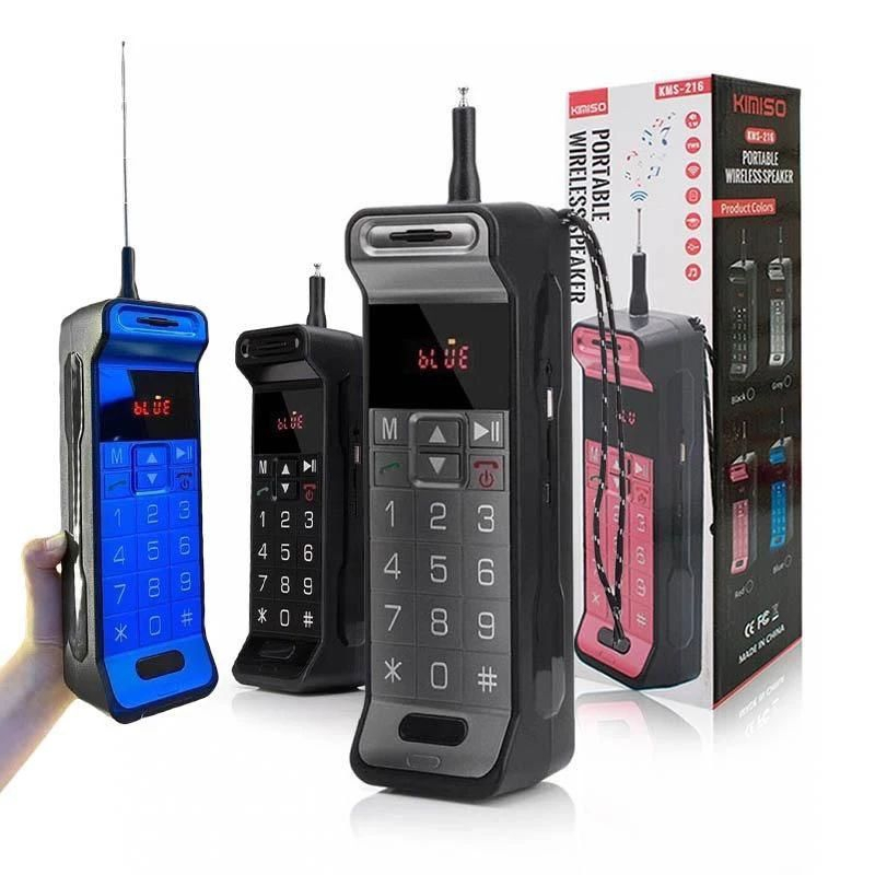 Caixa de Som Bluetooth Retro Celular Clássico Portátil 5W Alto-Falante KMS-216