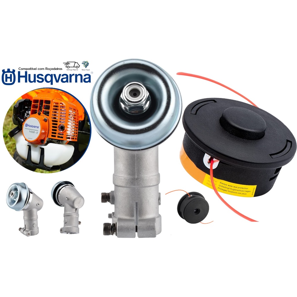 Caixa Transmissâo Ponteira P/ Roçadeira Husqvarna 143rii 143r 142r +  Carretel de Nylon Automático | Shopee Brasil
