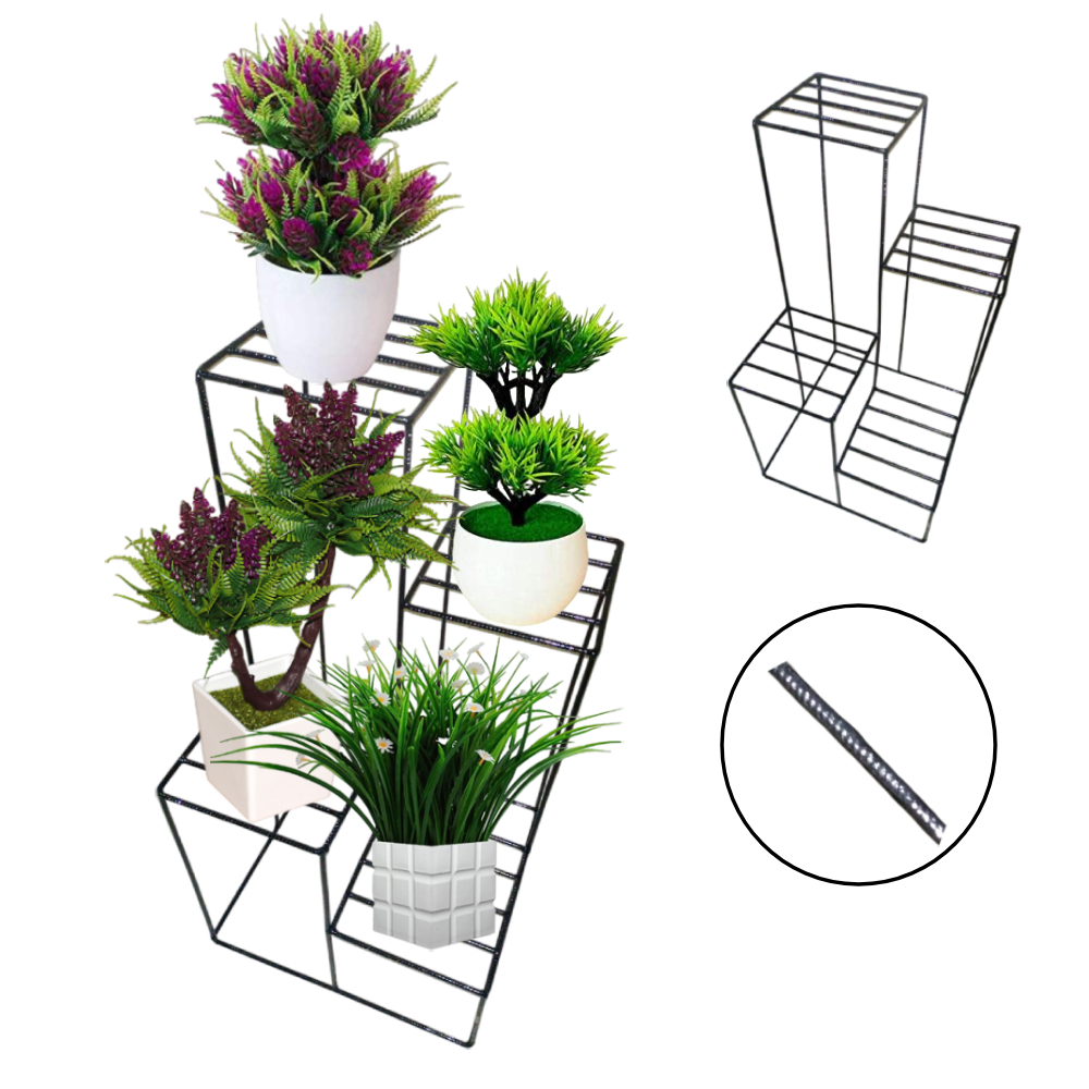 Base Escalada Quadrada 4 em 1 para vaso de Planta com 60 cm, 75 cm ou 90 cm de Alturas