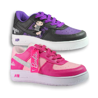 Kit 2 Pares Tênis Barbie Wandinha Infantil Menina + Chaveiro Confortável Estilo Dia Dia