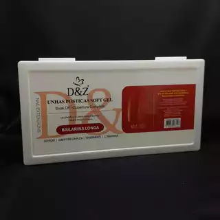 Unhas Postiças Soft Gel 500 Unidades Bailarina Longa D&Z