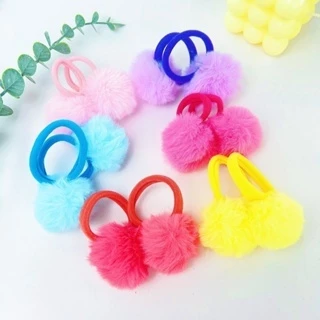 KIT 6 Unidades Elástico Pom Pom/Xuxinha/Rabicó 3 Pares/Para Cabelo Com Enfeite - Envio Imediato - WL em Oferta na Shopee