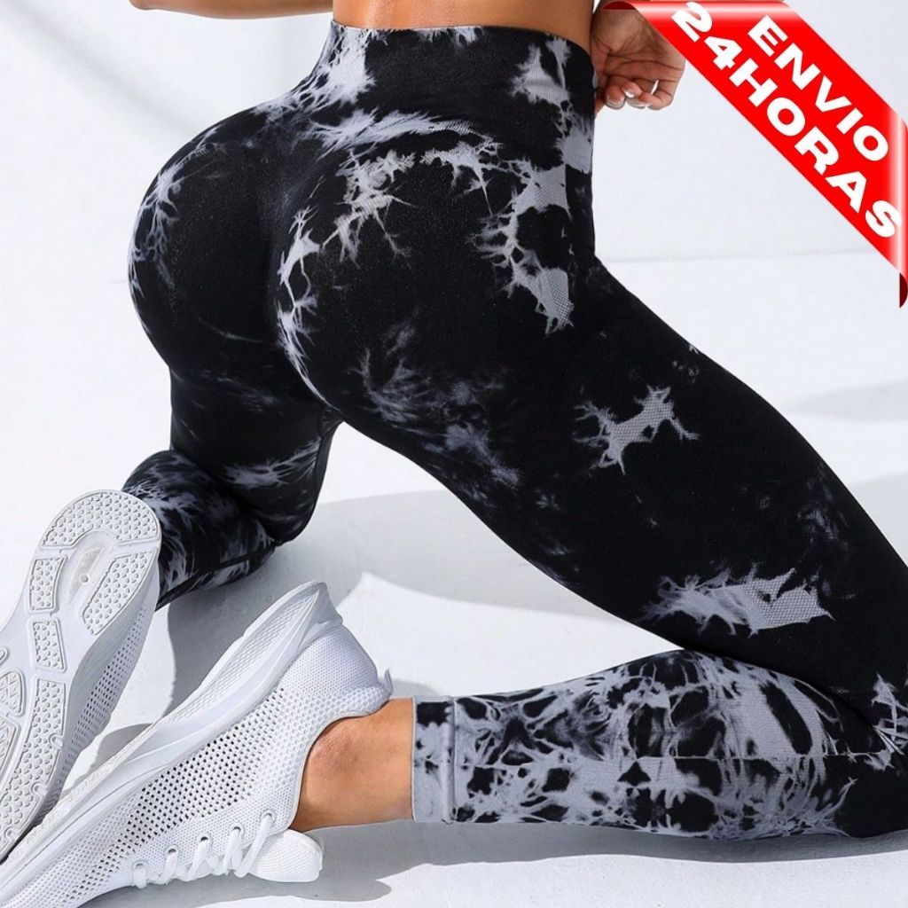 Tie Dye Yoga Calças Esporte Leggings Mulheres Sem costura Cintura