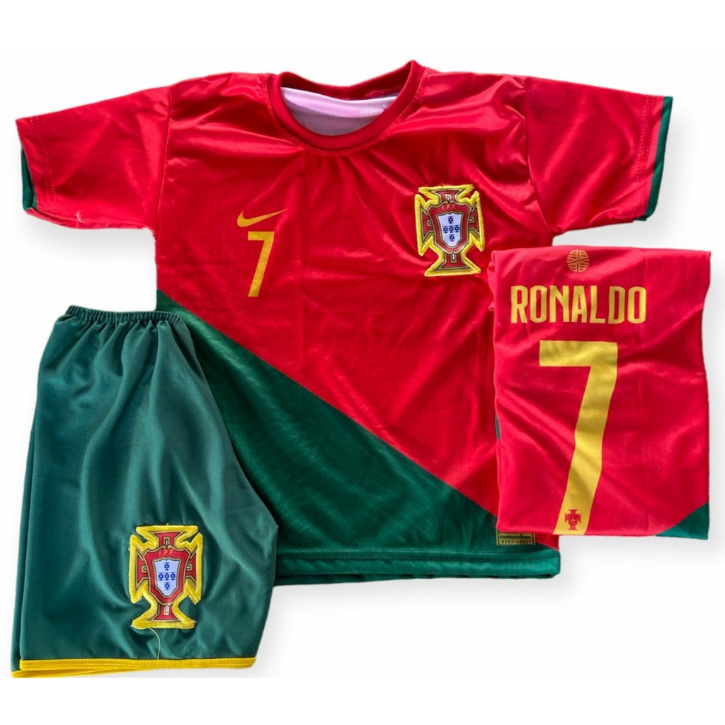 Camisa e Short Uniforme Infantil de Futebol Conjunto Para Criança ...