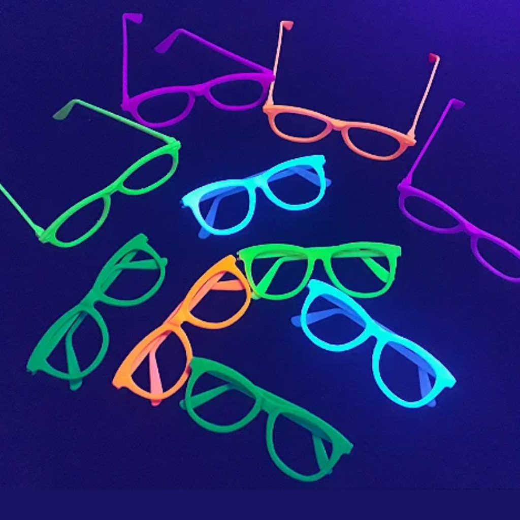 Óculos Festa Balada Neon Brilha Na Luz Negra | Shopee Brasil