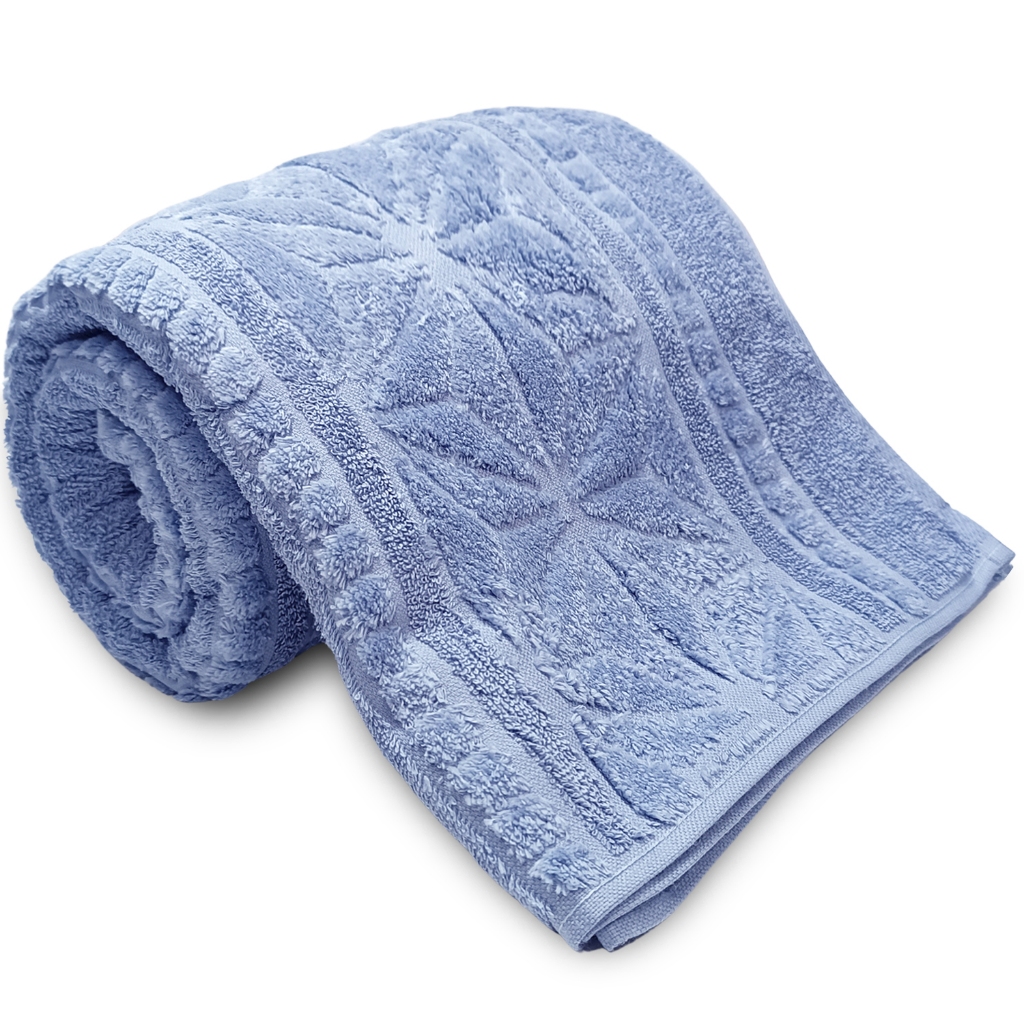 Toalha de Banho Gigante Dohler Confort 500 g/m2 100% Algodão Felpuda Macia Barra Jacquard Aveludada