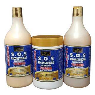 Kit Salão profissional Sos Reconstrução e Cauterização Megatrat 1L