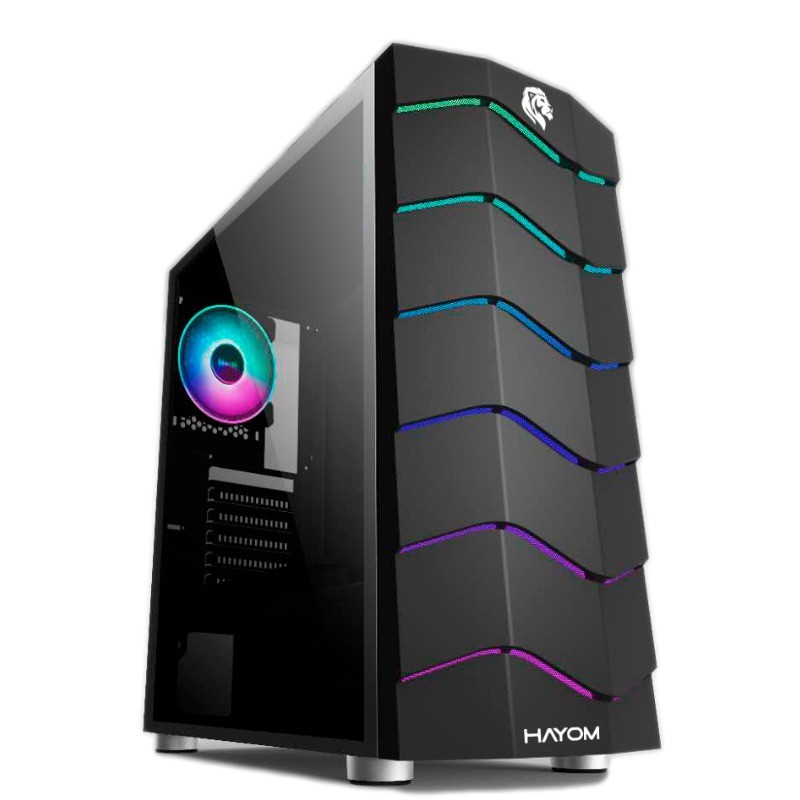 Gabinete Gamer Hayom Gb1711 Rgb Frontal Lateral em Acrílico