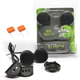 Mini Tweeter Alta Frequência 600w e Capacitores Painel Porta Com Capacitor Technoise