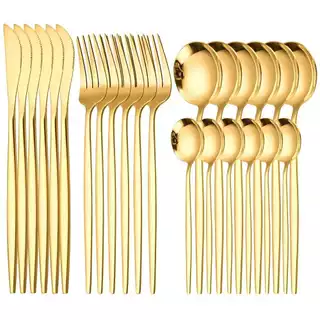 Faqueiro 24 Peças Premium Inox Mesa Posta Supla cozinha suplat sousplat
