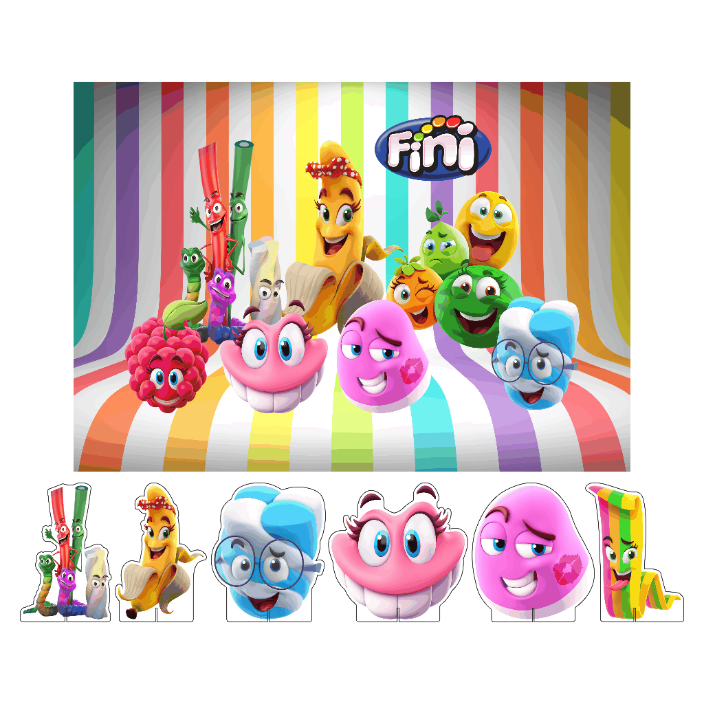 Kit Display De Mesa + Painel Festa Infantil Fini DK | Shopee Brasil