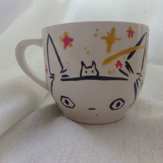 Xícara pintada a mão Totoro, Studio Ghibli - coisas de casa aesthetic, xícara fofa, xícara de chá