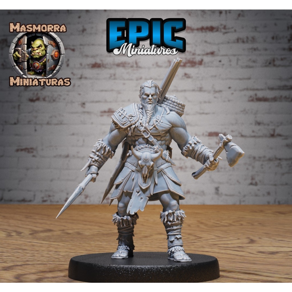 Kit Miniaturas RPG - Bárbaros (4 peças)
