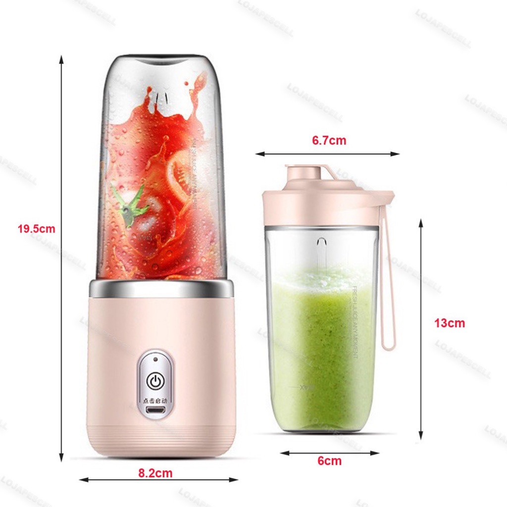 Mini Liquidificador Copo Mixer Elêtrico Batedor Shake Frutas