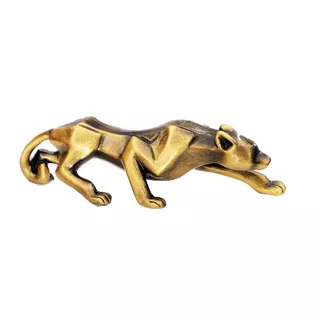 Pantera ataque dourado envelhecido Escultura Estatua Decoração Casa Leopardo decoração de luxo em Oferta na Shopee