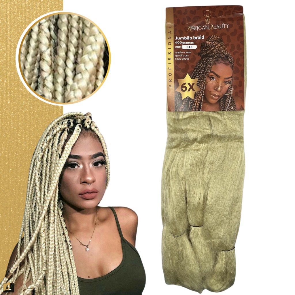 Cabelo Jumbo Super Jumbão Box Braids African Beauty 400 gramas