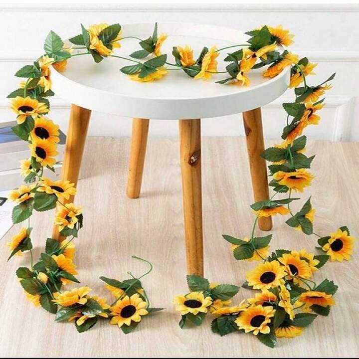 Cordão/Corrente Girassol Flor Florzinha cordão de Flor Artificial-(2.3M ...