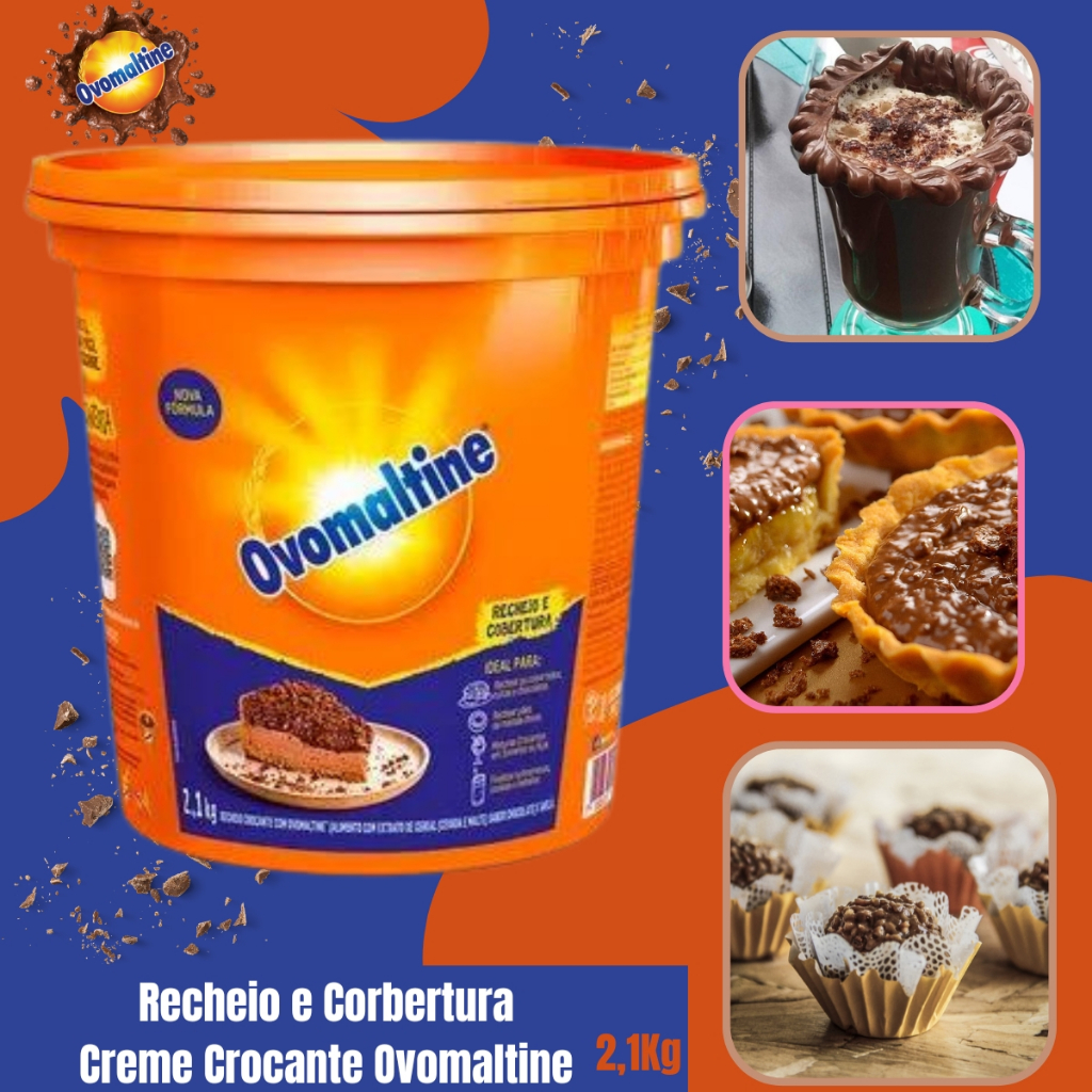 Creme Crocante Profissional 2.1KG OVOMALTINE Para Recheio E Corbertura