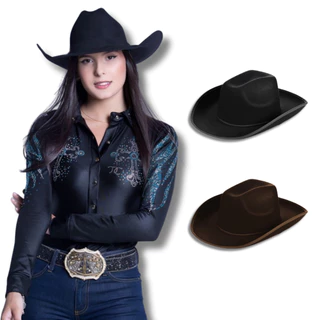 Chapéu Country Ana Castela Rodeio Cowboy Adulto Masculino Feminino Sertanejo Cowgirl