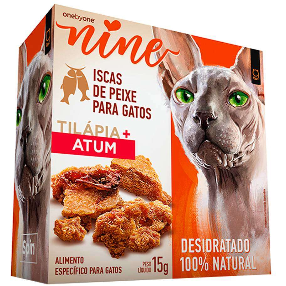 Petisco Spin Pet Nine Natural para Gatos Sabor Tilápia e Atum em Oferta na Shopee
