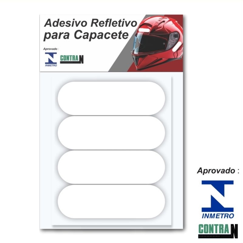 Adesivo refletivo capacete moto aprovado INMETRO e CONTRAN | Shopee Brasil