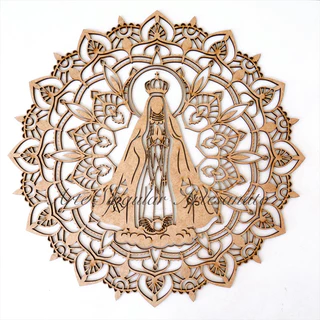Mandala Nossa Senhora Aparecida MDF Cru 3 mm