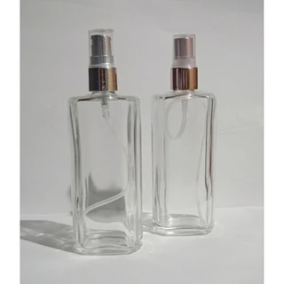 Frasco vidro para perfumes100ml com spray e tampa