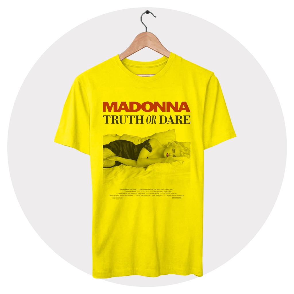 Camiseta Madonna Truth Or Dare Na Cama Com Madonna | Shopee Brasil