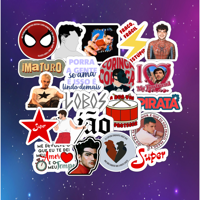 Pack Stickers - Jão - SUPER - Pirata - Lobos - Adesivos - 20unds ...