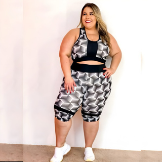 Conjunto Fitness Plus Size e Slim M ao EXGG(36 AO 54) SUPLEX