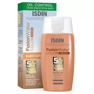 ISDIN Protetor Solar Facial Fusion Water 5 Stars Color Fps 50 – Cor Escura 50ml