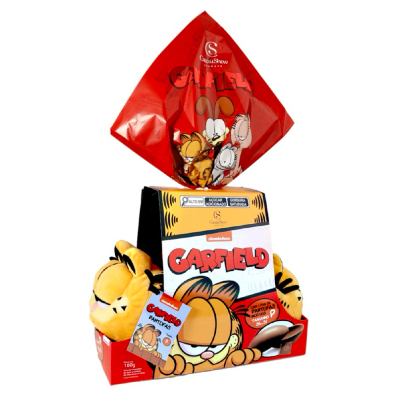 Ovo de páscoa pantufa garfield 160g