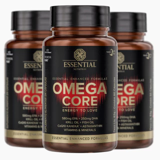 Ômega Core + Coenzima q10 Essential Nutrition Original - 3 Unidades