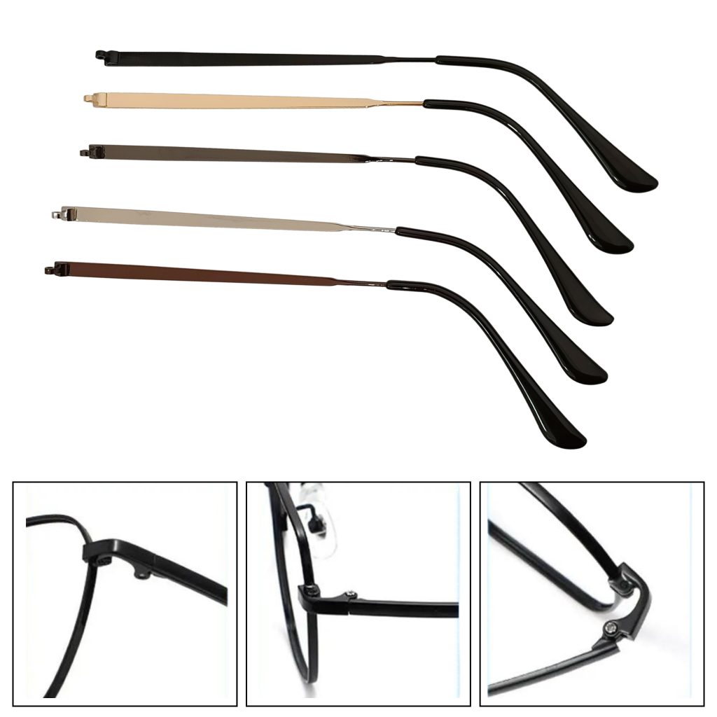 Perna de oculos, haste de oculos com ponteira, perninha de oculos de ...