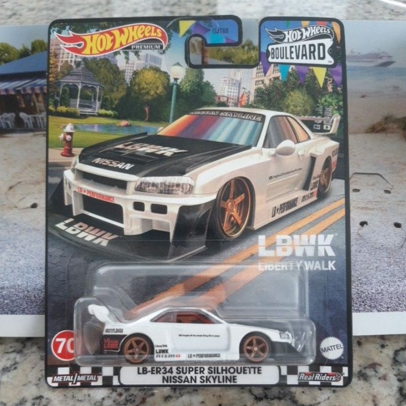 Hot Wheels Premium Boulevard LB ER34 Super Silhouette Nissan Skyline LBWK Liberty Walk Nismo