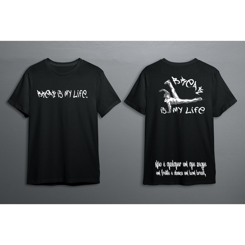 camiseta bboy unissex preta algodão premium estampada break street wear bboy underground dj graffiti