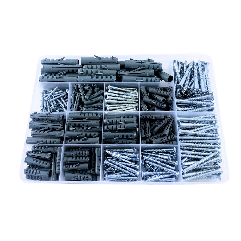 Kit Plus 470 Peças - Parafusos Buchas (5, 6, 7, 8, 10) Caixa