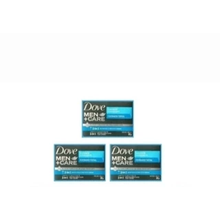 kit 3 sabonete Dove Men Care 90g Hidratante para corpo rosto barbear