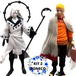Kit 2 Bonecos colecionáveis naruto Uchiha Madara Rikudou e hokage Pvc Origina