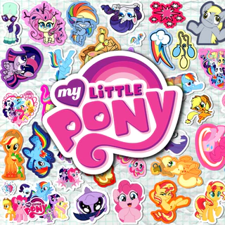 ♡ Pack de Adesivo My Little Pony: A Amizade É Mágica ♡ MLP ♡ Poneis ♡ Stickers Figurinhas Anime Kawaii Infantil ♡ Personalizado Material Escolar Papelaria ♡